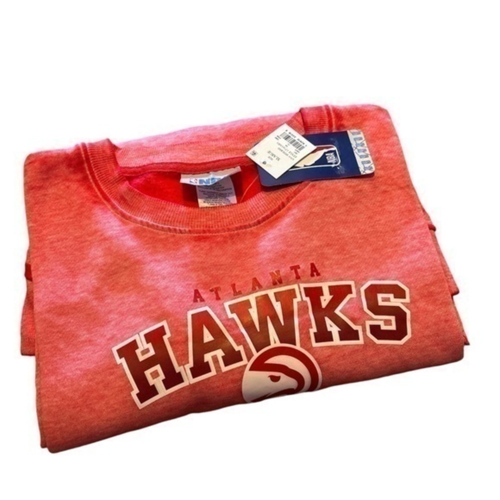NBA Atlanta Hawks Womens Long Sleeve Red Pullover Round Neck Sweatshirt - XL